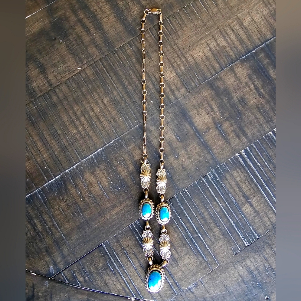 Sterling Silver and Turquoise Necklace